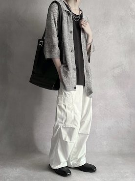 cobaさんの「【SERACE】Oversize side slit long layered tank top / オーバーサイズサイドスリットロングレイヤードタンクトップ」を使ったコーディネート