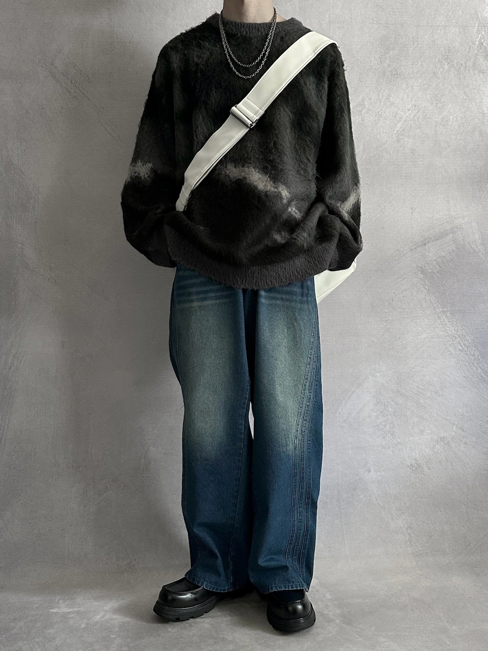 SERACE】Loose silhouette abstract shaggy knit / ルーズ
