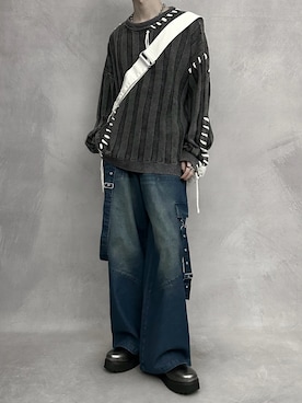 「アイテム（リング）」を使った、cobaさん（メンズ・173cm）の秋コーディネート