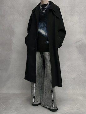 「アイテム（ステンカラーコート）」を使った、cobaさん（メンズ・173cm）の秋コーディネート