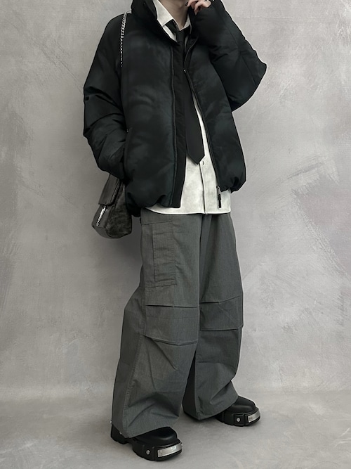 SERACE】Loose volume seamless high neck padded jacket / ルーズ