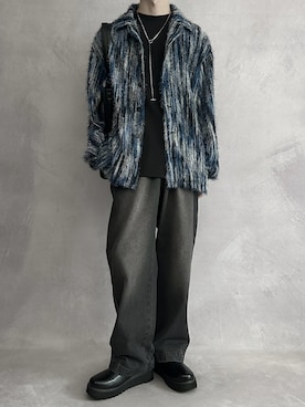 「SERACE（セラス）の【SERACE】Loose silhouette vintage denim wide pants / ルーズシルエットヴィンテージデニムワイドパンツ（デニムパンツ）」を使った、cobaさん（メンズ・173cm）の夏コーディネート