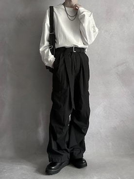 「SERACE（セラス）の【SERACE】High sole shark lace up shoes / ハイソールシャークレースアップシューズ(＋5㎝厚底)（ドレスシューズ）」を使った、cobaさん（メンズ・173cm）の夏コーディネート