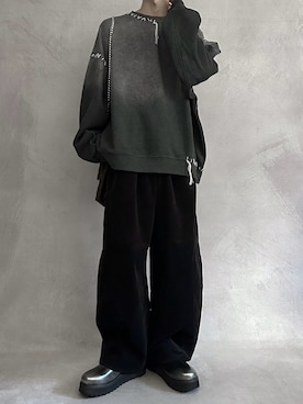 「アイテム（リング）」を使った、cobaさん（メンズ・173cm）の秋コーディネート