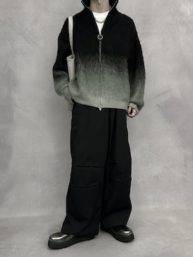 「SERACE（セラス）の【SERACE】High sole shark lace up shoes / ハイソールシャークレースアップシューズ(＋5㎝厚底)（ドレスシューズ）」を使った、cobaさん（メンズ・173cm）の冬コーディネート