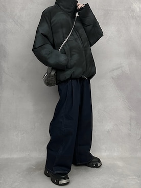 「アイテム（リング）」を使った、cobaさん（メンズ・173cm）の冬コーディネート