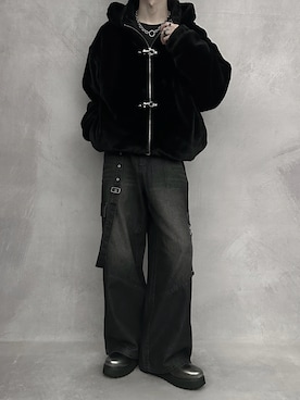 「アイテム（ドレスシューズ）」を使った、cobaさん（メンズ・173cm）の冬コーディネート