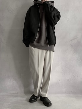 「ジップブルゾン」｜「アイテム（その他）」を使った、cobaさん（メンズ・173cm）の冬コーディネート
