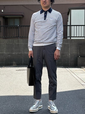 「PRADA（プラダ）のアイテム」を使った、ARATAさん（メンズ・165cm）の春コーディネート