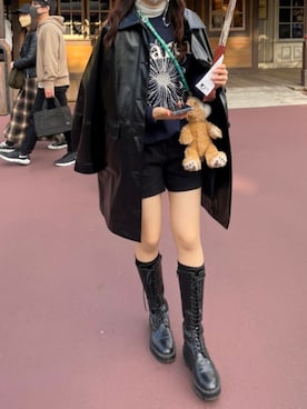 「Ray BEAMS（レイビームス）のアイテム（その他アウター）」を使った、Y☺︎さん（レディース・166cm）の秋コーディネート