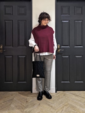 「SPRUCE（スプルース）のアイテム」を使った、ますきさん（レディース・165cm）の秋コーディネート