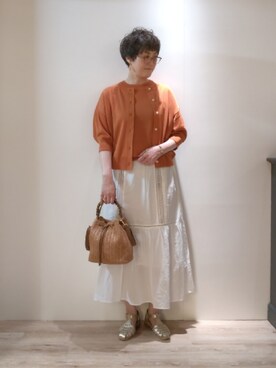 「インド綿」｜ますきさん（レディース・165cm）の春コーディネート