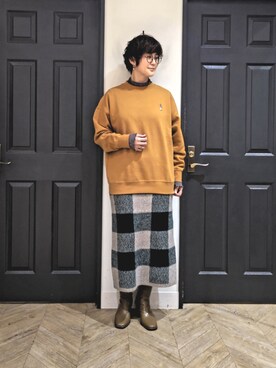 「Melan Cleuge ディアモール大阪」｜ますきさん（レディース・165cm）の冬コーディネート