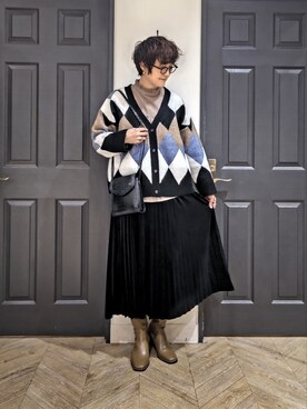 「Melan Cleuge ディアモール大阪」｜ますきさん（レディース・165cm）の冬コーディネート