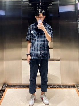 「日系极简」｜周常喜JoKercHOwさん（メンズ・180cm）の夏コーディネート