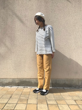「SM2（エスエムツー）のアイテム（ハンチング/ベレー帽）」を使った、ふたばさん（レディース・162cm）の春コーディネート