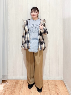 「ニット/セーター」｜「アイテム（アクセサリー）」を使った、Maaaaachanさん（レディース・165cm）の秋コーディネート