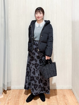 「ニット/セーター」｜「アイテム（アクセサリー）」を使った、Maaaaachanさん（レディース・165cm）の秋コーディネート