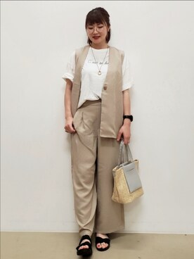 愛さん（レディース・165cm）の夏コーディネート