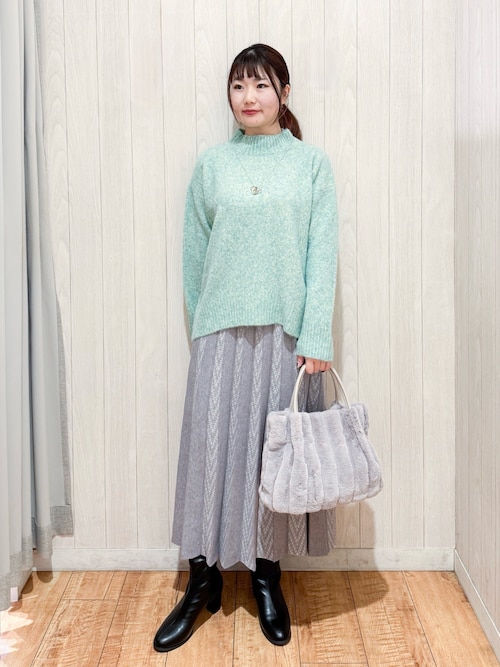 セール】【洗濯機可/S-LL】インせず着られる ふわふわハイネックニット