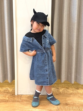 「キッズ」｜愛さん（レディース・165cm）の夏コーディネート