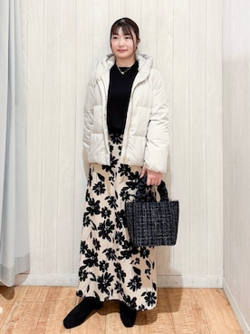 「SHOO・LA・RUE（シューラルー）のストレッチローヒール（ブーツ）」を使った、Maaaaachanさん（レディース・165cm）の秋コーディネート