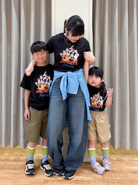 「Disney（ディズニー）のアイテム（トップス）」を使った、愛さん（レディース・165cm）の春コーディネート