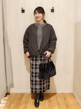 「SHOO・LA・RUE（シューラルー）のアイテム（ブルゾン）」を使った、Maaaaachanさん（レディース・165cm）の冬コーディネート