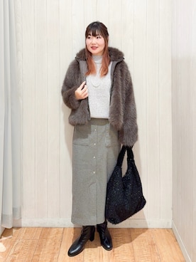 愛さん（レディース・165cm）の冬コーディネート