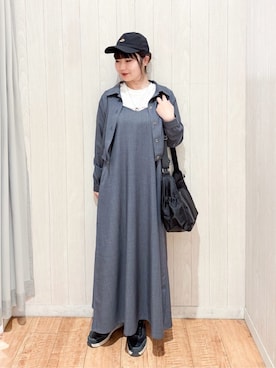 「SHOO・LA・RUE（シューラルー）の【綿100％/S-LL/プチプラ】選べる3柄 プリントアソートロンT（Tシャツ/カットソー、ホワイト系）」を使った、愛さん（レディース・165cm）の春コーディネート