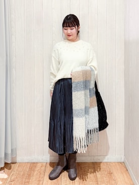 「DRESKIP（ドレスキップ）のアイテム」を使った、愛さん（レディース・165cm）の冬コーディネート