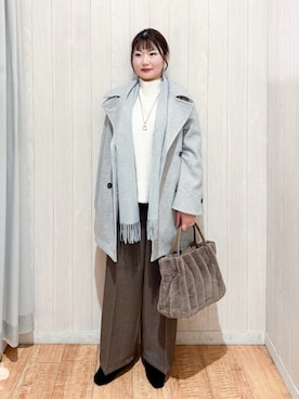 「アイテム（トートバッグ）」を使った、Maaaaachanさん（レディース・165cm）の秋コーディネート