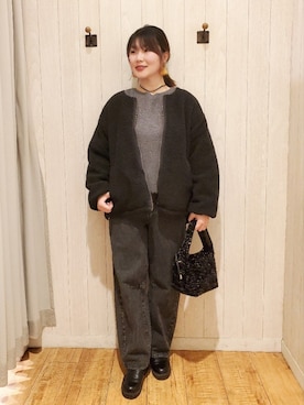 「冬服コーデ」｜「アイテム（ブルゾン）」を使った、Maaaaachanさん（レディース・165cm）の冬コーディネート