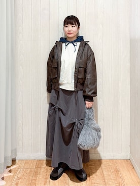 愛さん(レディース・165cm)の冬コーディネート