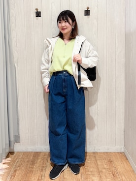 「ママファッション」｜「アイテム（ブルゾン）」を使った、Maaaaachanさん（レディース・165cm）の春コーディネート