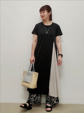 「DRESKIP（ドレスキップ）のアイテム（ワンピース/ドレス）」を使った、Maaaaachanさん（骨格ストレート・レディース・165cm）の夏コーディネート