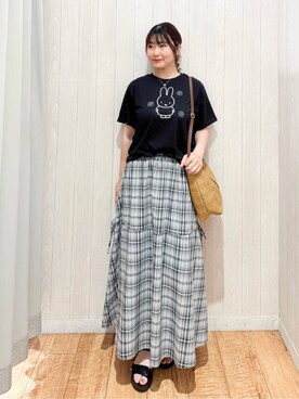 「Miffy（ ミッフィー）のアイテム」を使った、愛さん（レディース・165cm）の夏コーディネート