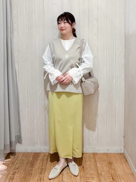 「春カラー」｜「アイテム（その他シューズ）」を使った、Maaaaachanさん（レディース・165cm）の春コーディネート