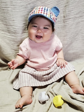 「Babiesrus（ベビーザらス）のアイテム」を使った、愛さん（キッズ・70cm）の秋コーディネート