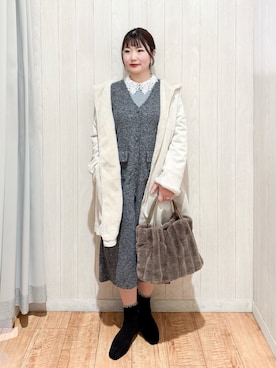 愛さん（レディース・165cm）の冬コーディネート