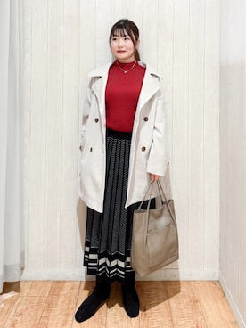 「アイテム（チェスターコート）」を使った、Maaaaachanさん（レディース・165cm）の秋コーディネート