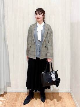 「アイテム（手袋）」を使った、Maaaaachanさん（レディース・165cm）の秋コーディネート