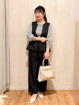 「DRESKIP（ドレスキップ）のアイテム（パンツ）」を使った、Maaaaachanさん（骨格ストレート・レディース・165cm）の春コーディネート