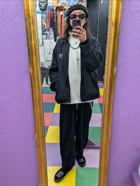 「アイテム（MA-1）」を使った、みーやさん（メンズ・181cm）の冬コーディネート