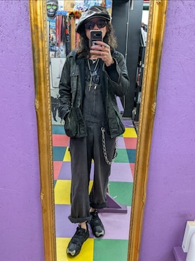 「アイテム（ミリタリージャケット）」を使った、みーやさん（メンズ・181cm）の冬コーディネート