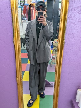 「FREAK'S STORE（フリークスストア）のアイテム（セットアップ）」を使った、みーやさん（メンズ・181cm）の春コーディネート