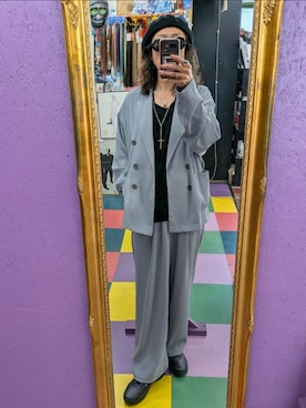 「アイテム（セットアップ）」を使った、みーやさん（メンズ・181cm）の秋コーディネート