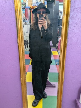 「RUDE GALLERY（ルードギャラリー）のアイテム（シャツ/ブラウス、ブラック系）」を使った、みーやさん（メンズ・181cm）の夏コーディネート