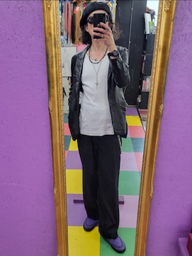 「RUDE GALLERY（ルードギャラリー）のアイテム（ジャケット/アウター）」を使った、みーやさん（メンズ・181cm）の春コーディネート