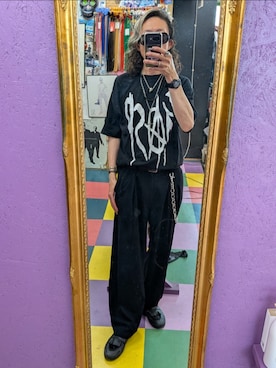 「RUDE GALLERY（ルードギャラリー）のアイテム」を使った、みーやさん（メンズ・181cm）の夏コーディネート